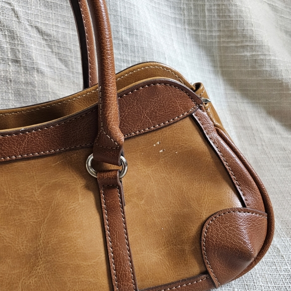 y2k Western Yallternative Mobwife Coastal GrandmotherBrown Patchwork Leather Bag - Picture 7 of 14